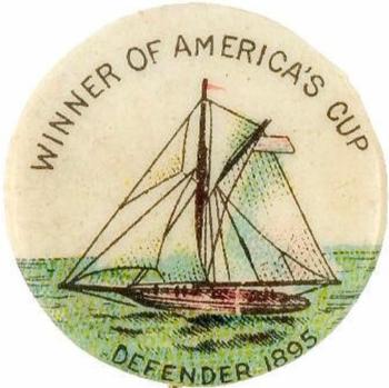 1896 American Pepsin Gum/Whitehead Hoag Yacht Cup Winners PE7-24 #NNO Defender 1895 Front